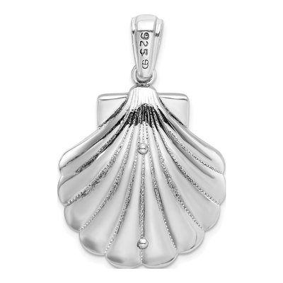 Sterling Silver Blue Shell Palm Tree Pendant – view 5