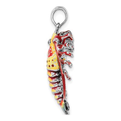 Sterling Silver Enameled Florida Pendant – view 3