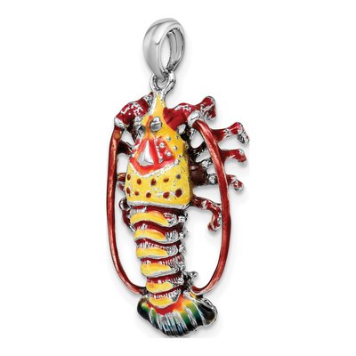 Sterling Silver Enameled Florida Pendant – view 6