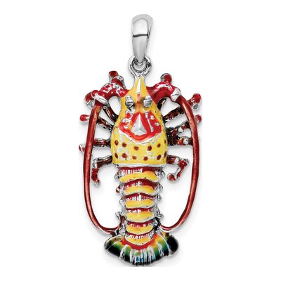 Sterling Silver Enameled Florida Pendant