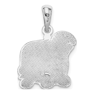 Sterling Silver Enameled Green Turtle Pendant – view 5