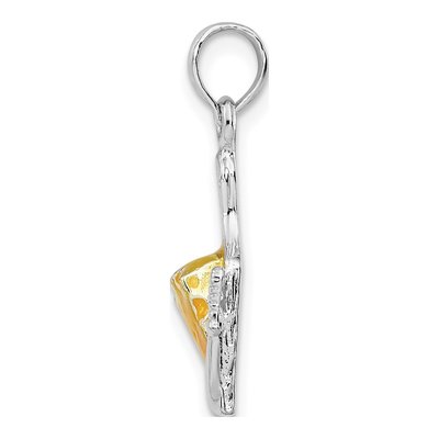 Sterling Silver Enameled Cheese Board Pendant – view 3