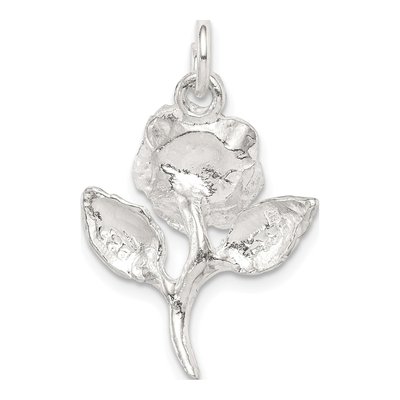 Sterling Silver Rose Pendant – view 4