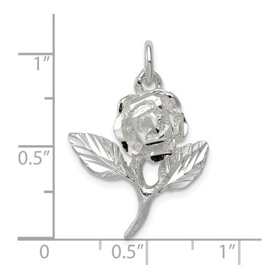 Sterling Silver Rose Pendant – view 5