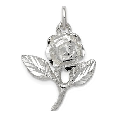 Sterling Silver Rose Pendant