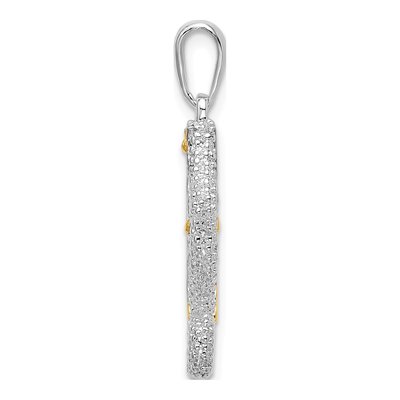 Sterling Silver & 14K Gold 3D Seahorse Pendant – view 3