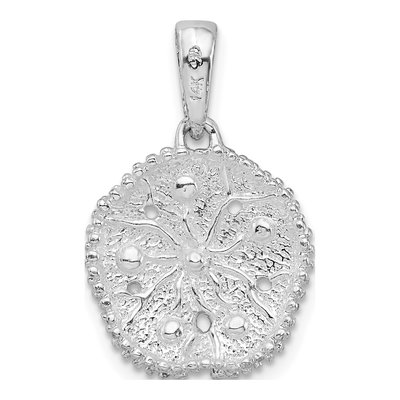 Sterling Silver & 14K Gold Large Sand Dollar Starfish Pendant – view 5