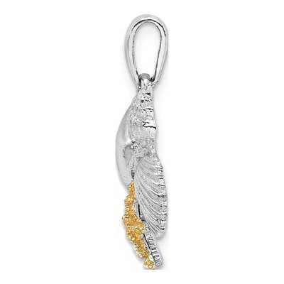 Sterling Silver & 14K Gold Shells Starfish Pendant – view 3