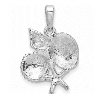 Sterling Silver & 14K Gold Shells Starfish Pendant – view 5