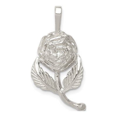 Sterling Silver Rose Pendant