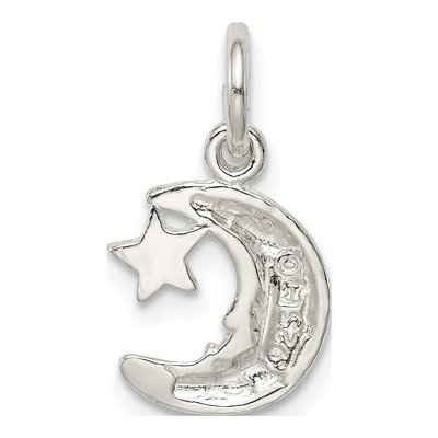 Sterling Silver Moon Star Charm – view 5