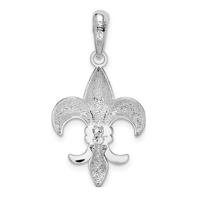 Sterling Silver & 14K Gold Fleur de Lis Pendant – view 5