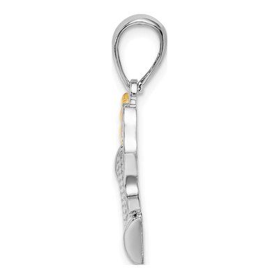Sterling Silver & 14K Gold Golf Bag Pendant – view 3