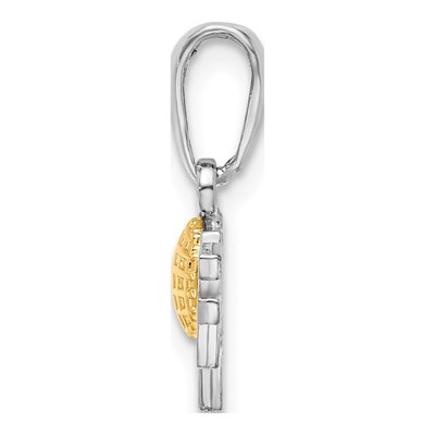Sterling Silver & 14K Gold Golf Tee Pendant – view 3