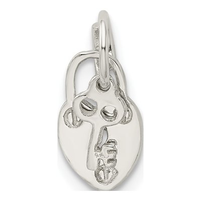 Sterling Silver Lock Key Charm – view 4