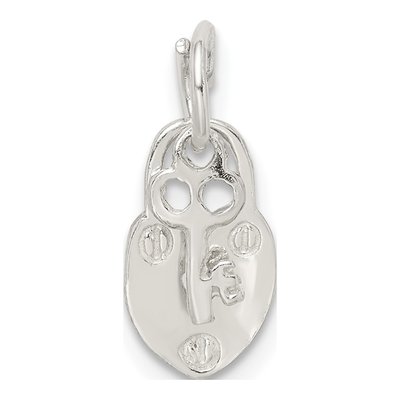 Sterling Silver Lock Key Charm