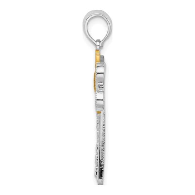 Sterling Silver & 14K Gold Dragonfly Pendant – view 3