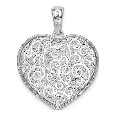 Sterling Silver & 14K Accent Heart Pendant – view 5