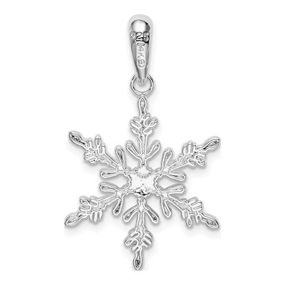 Sterling Silver & 14K Gold Snowflake Pendant – view 5