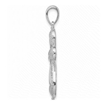 Sterling Silver & 14K Gold Filigree Cross Pendant – view 3