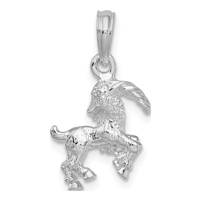 Sterling Silver Capricorn Zodiac Pendant
