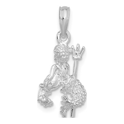 Sterling Silver Aquarius Zodiac Pendant – view 5