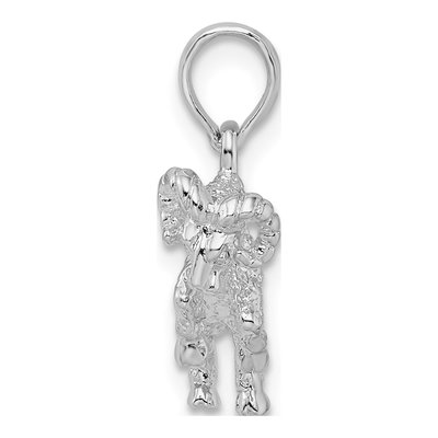Sterling Silver Aries Zodiac 3D Pendant – view 3