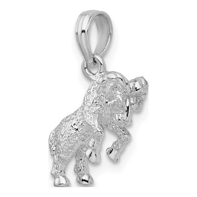 Sterling Silver Aries Zodiac 3D Pendant – view 6
