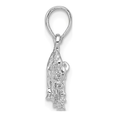 Sterling Silver 3D Taurus Zodiac Pendant – view 3