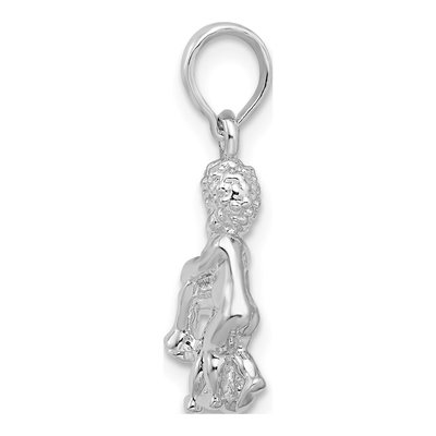 Sterling Silver Gemini Zodiac 3D Pendant – view 3