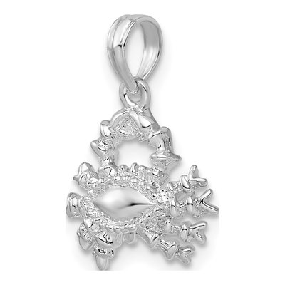 Sterling Silver 3D Cancer Zodiac Pendant – view 6