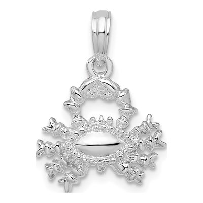 Sterling Silver 3D Cancer Zodiac Pendant