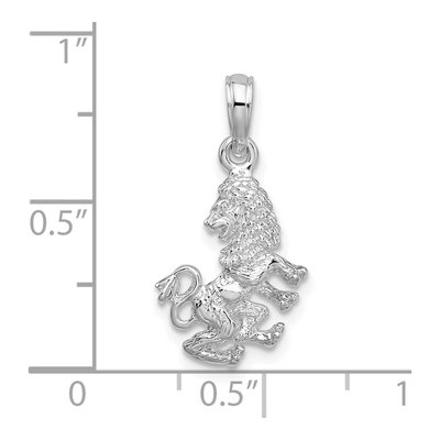 Sterling Silver Leo Zodiac Pendant – view 4