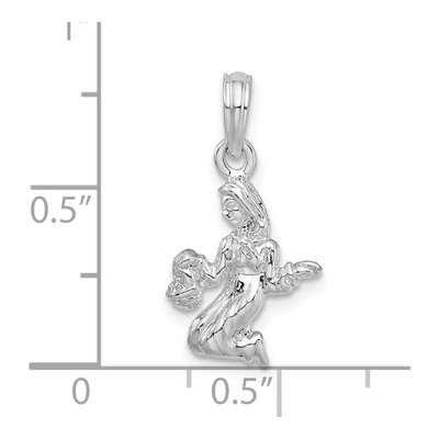 Sterling Silver Virgo Zodiac Pendant – view 4