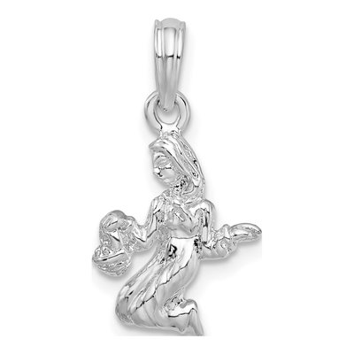 Sterling Silver Virgo Zodiac Pendant