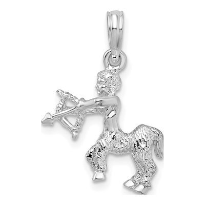 Sterling Silver 3D Sagittarius Zodiac Pendant