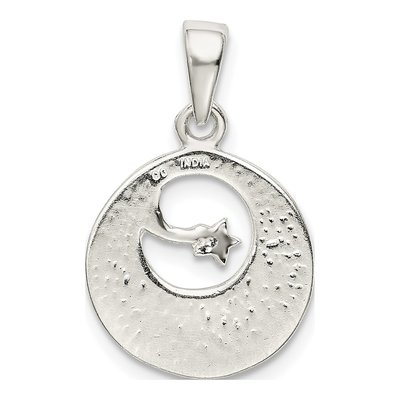 Sterling Silver Gold-Flash Love You to Moon Pendant – view 4