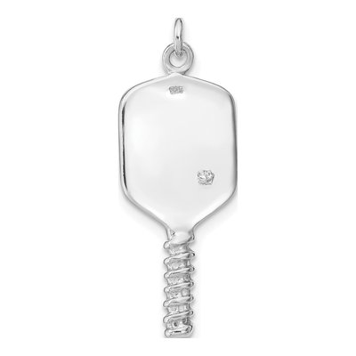 Sterling Silver Enamel Pickleball Charm – view 4