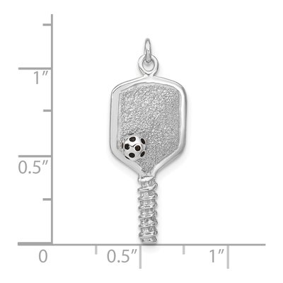 Sterling Silver Enamel Pickleball Charm – view 5