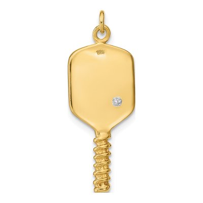 Gold-Plated Sterling Silver Pickleball Charm – view 4