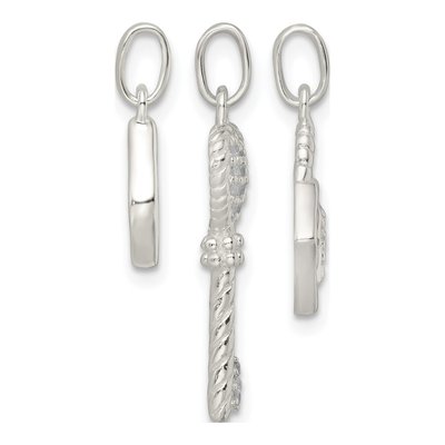 Sterling Silver Antiqued CZ LIVE Set Pendant – view 3