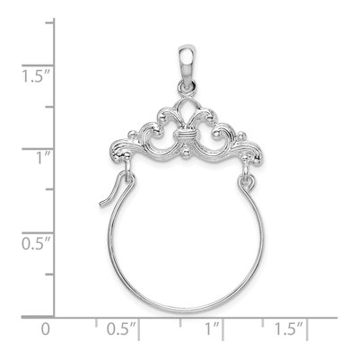 Sterling Silver Scroll Holder Pendant – view 3