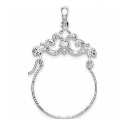 Sterling Silver Scroll Holder Pendant