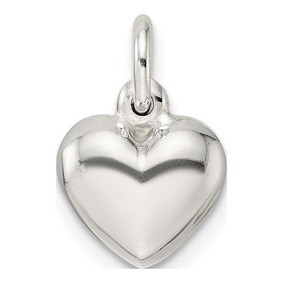 Sterling Silver Puffed Heart Pendant