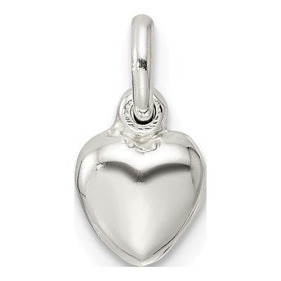 Sterling Silver Small Puffed Heart Charm