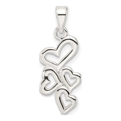 Sterling Silver Multiple Heart Pendant