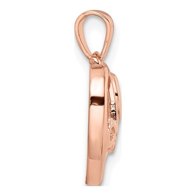 Rose Gold-Plated Sterling Silver CZ Heart Pendant – view 3
