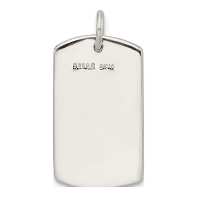 Sterling Silver 'my Hero' Dog Tag Pendant – view 5