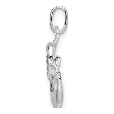 Sterling Silver Heart 'believe Yourself' Pendant – view 3
