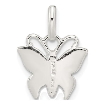 Sterling Silver Enameled Butterfly Pendant – view 5
